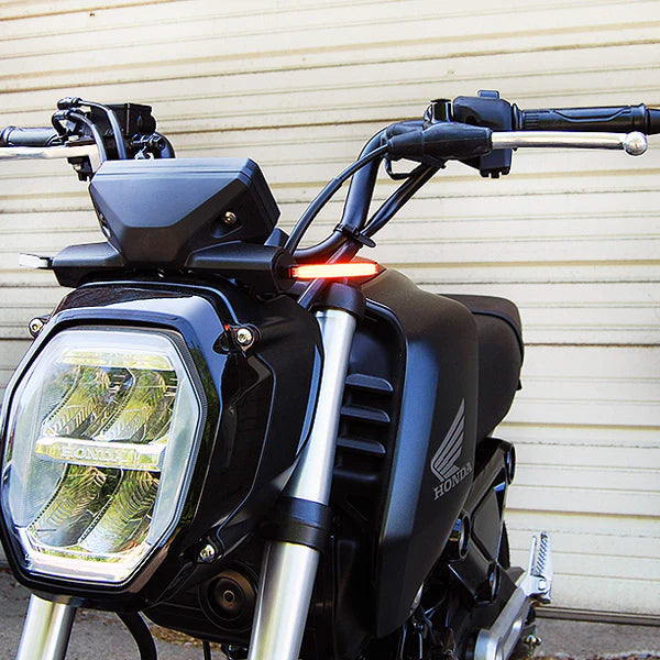Honda Grom Front Turn Signals LED Lights for 2021-Present Models - High Visibility for Safe Riding in Day & Night