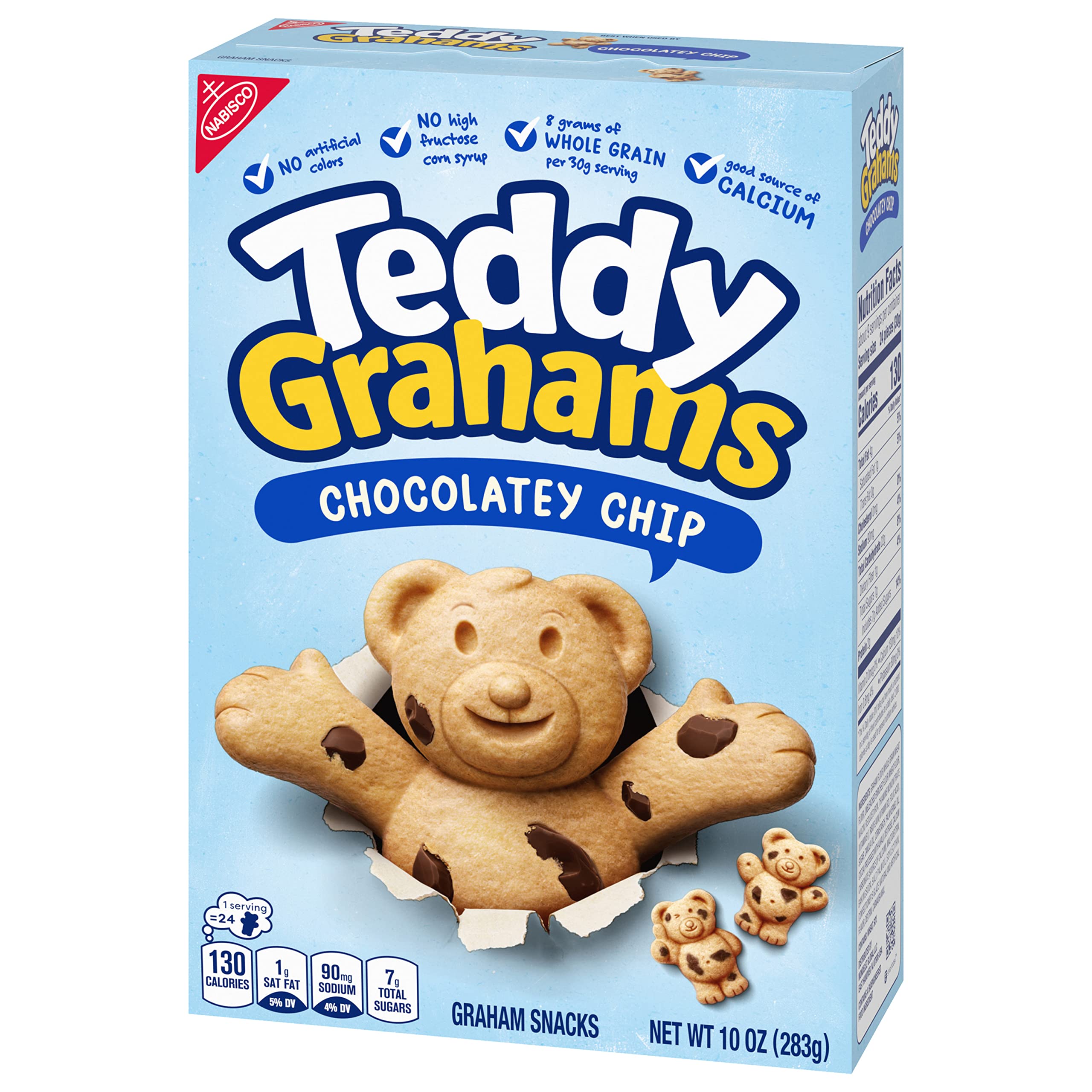Teddy Grahams Chocolatey Chip Graham Snacks - 6 Pack (10 oz Boxes) | Crunchy Graham Cracker Cookies for Kids Lunch, After School Snacks & Family Movie Nights