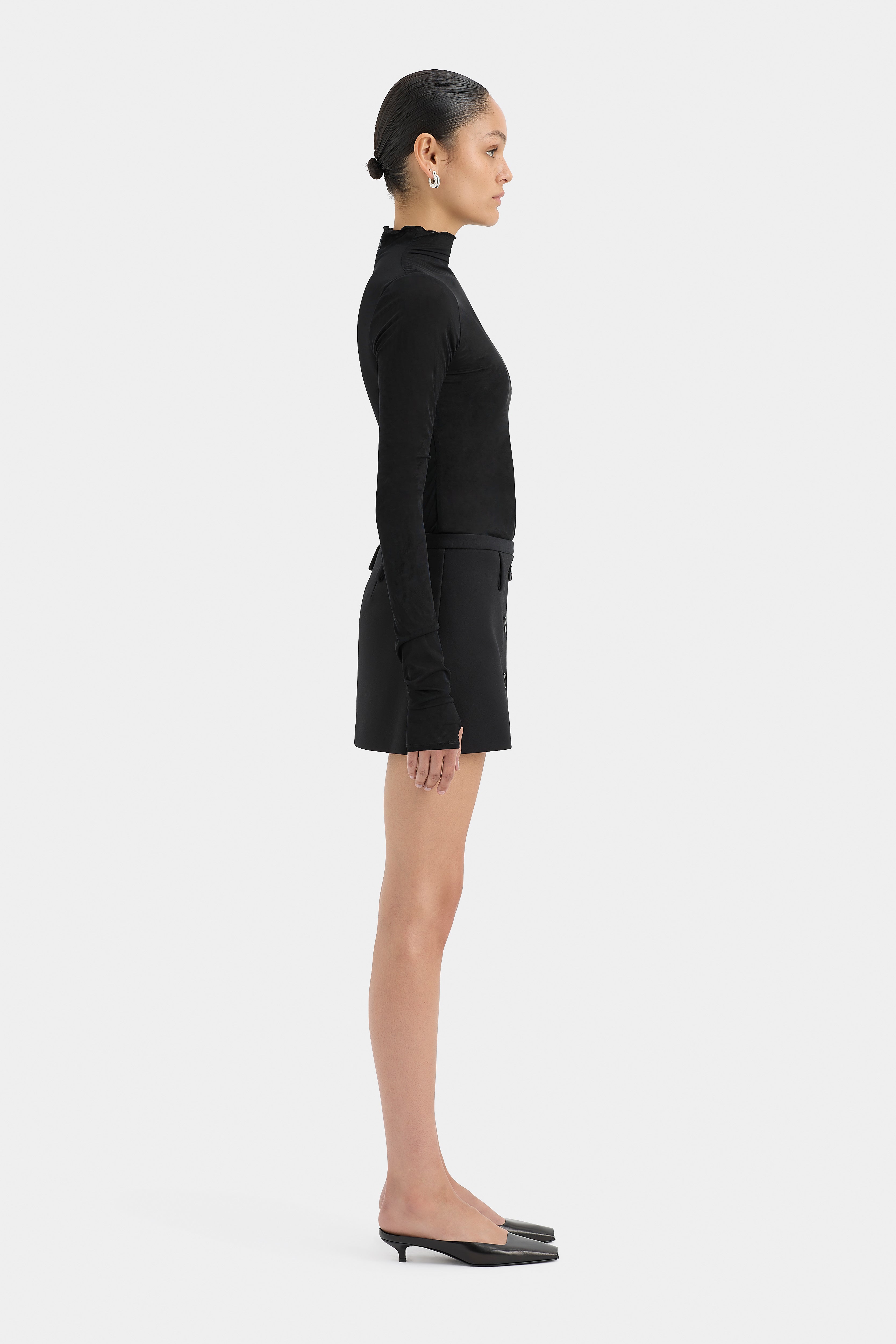 Stylish Sandrine Button Mini Skirt for Women - High Waist Denim A-Line Skirt with Front Buttons - Perfect for Casual Outfits, Date Nights & Summer Fashion