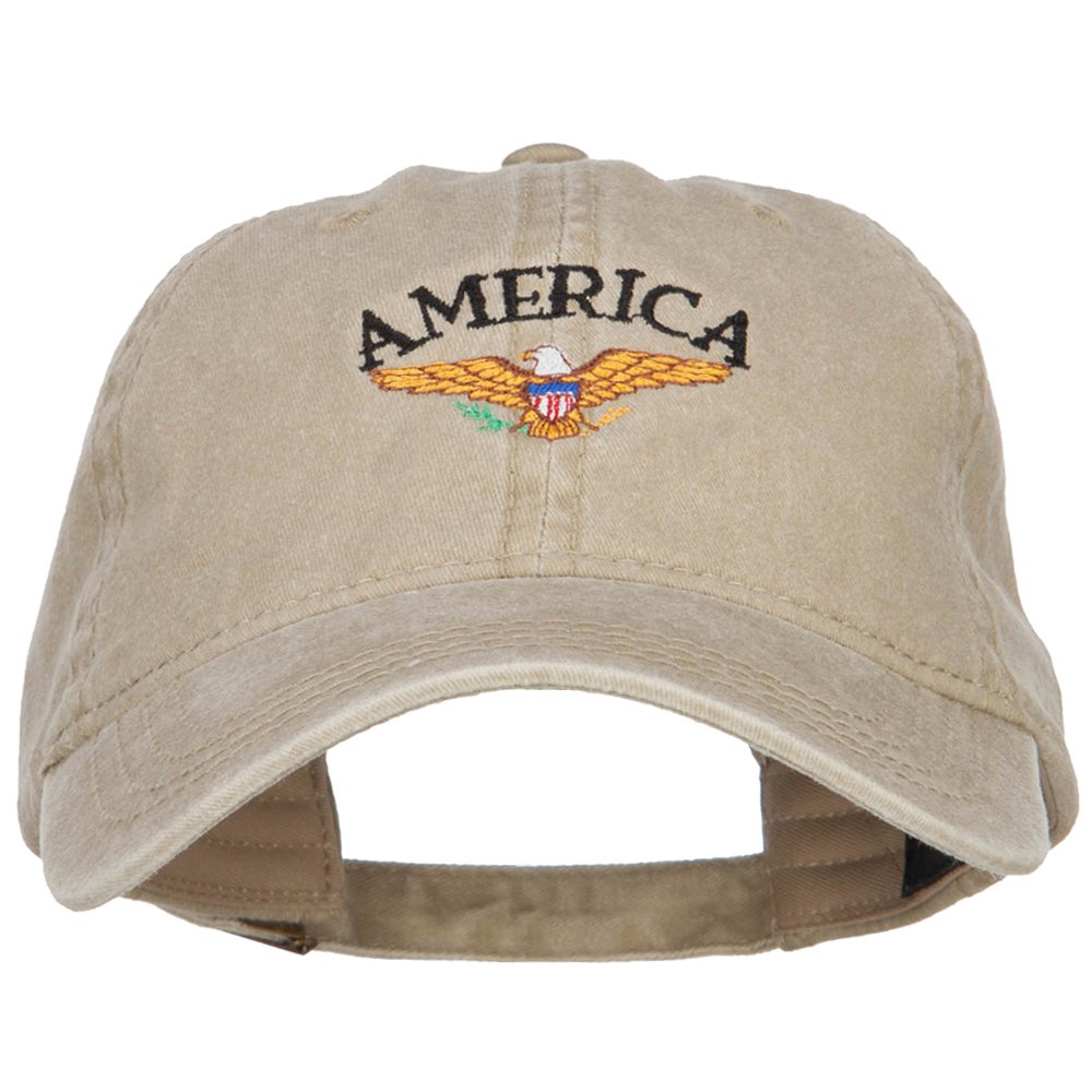 Bald Eagle America Embroidered Washed Cap - Patriotic Baseball Hat for Men & Women - Perfect for Outdoor Activities, Sports, and Casual Wear