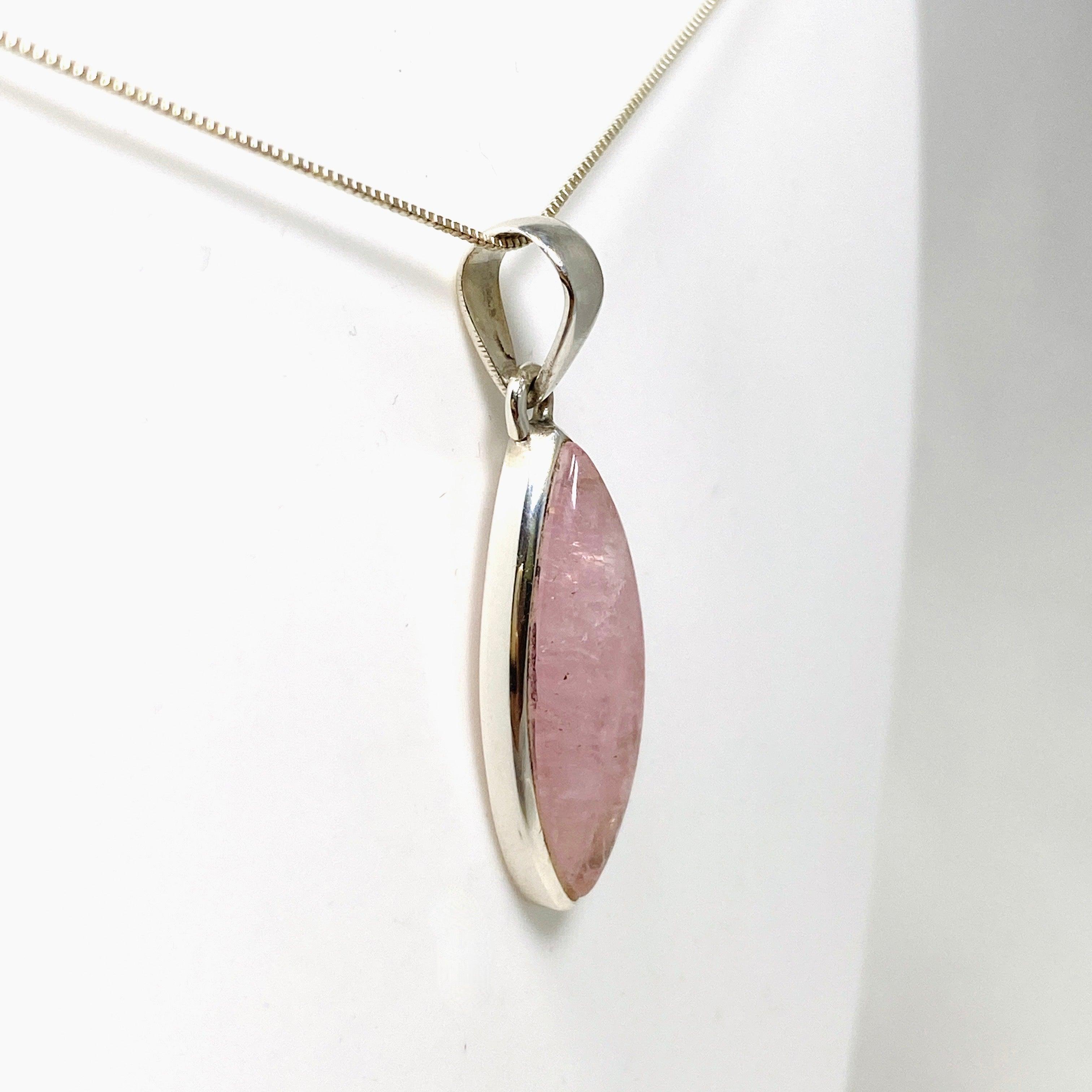 Morganite Marquise Pendant Necklace PPGJ690 - Elegant Rose Gold Jewelry for Women, Perfect for Weddings, Anniversaries & Special Occasions
