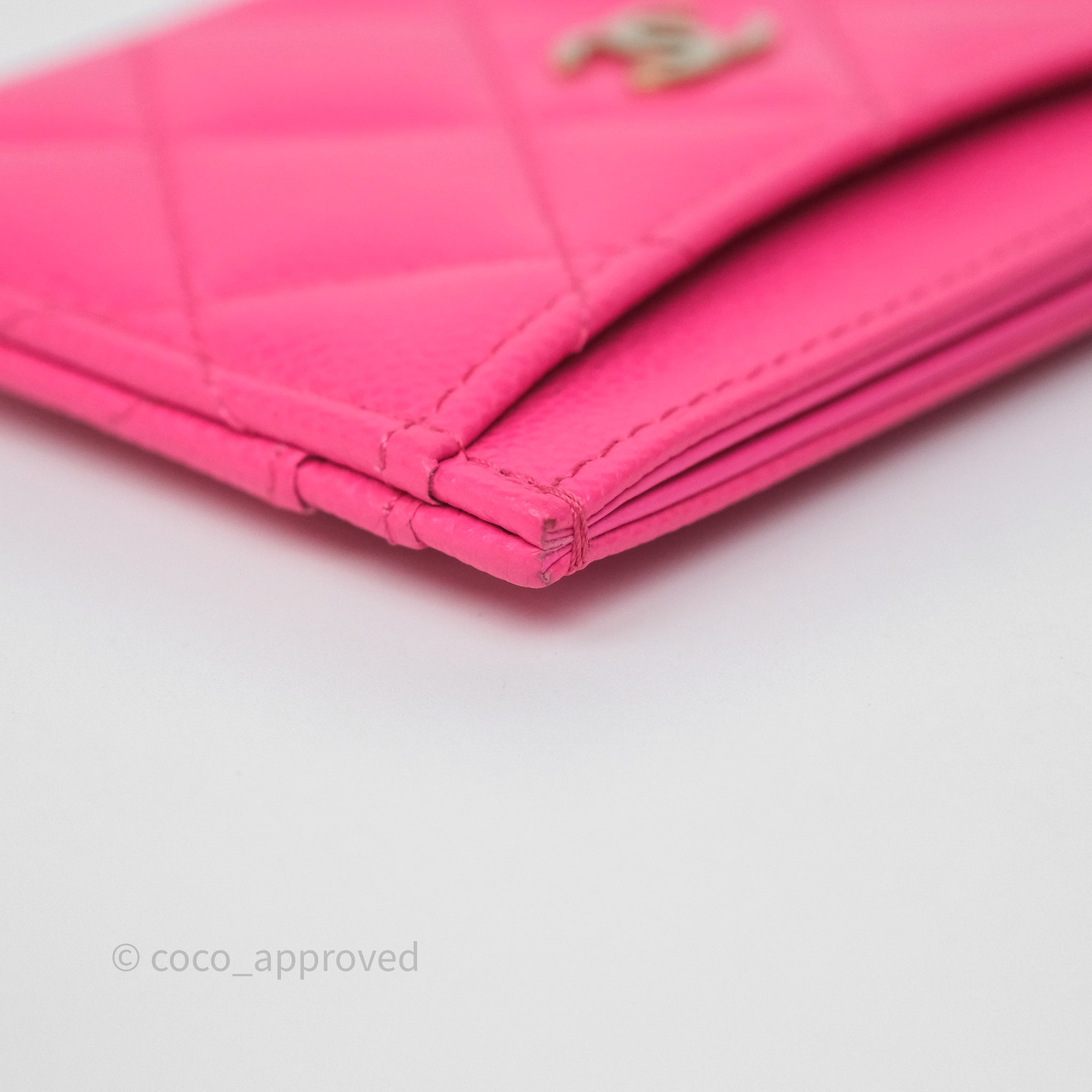 Chanel Classic Flap Card Holder in Pink Caviar Leather with Gold Hardware - Luxury Compact Wallet for Everyday Use & Gift Giving