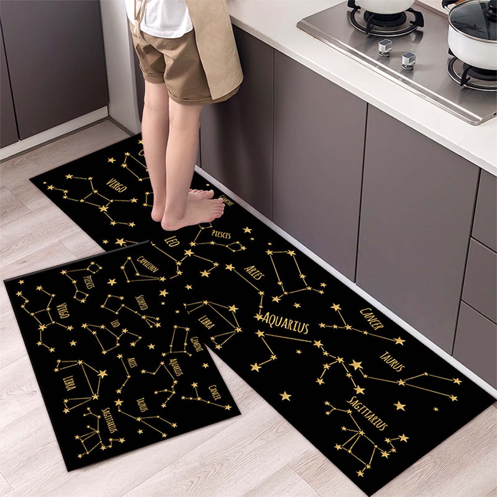Premium Anti-Fatigue Kitchen Mat Set - Cushioned Waterproof Floor & Sink Mats for Home & Farmhouse - Heavy Duty Non-Slip Kitchen Rug for Standing Comfort While Cooking, Washing Dishes & Food Prep