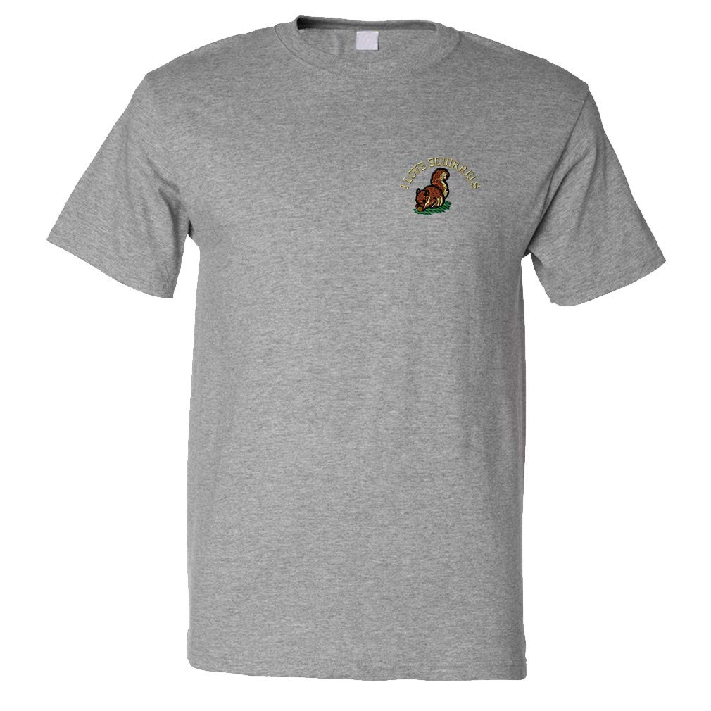 Funny Graphic T-Shirts for Men - I Love Squirrels Cotton Tee | Casual Wear, Gifts & Funny Outfits