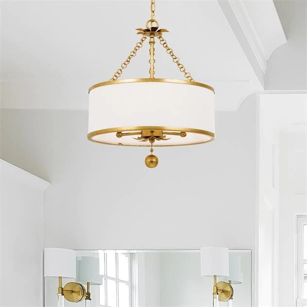 3-Light Mini Chandelier - Elegant Brooch Design Ceiling Fixture for Bedroom, Dining Room & Entryway Lighting Decor