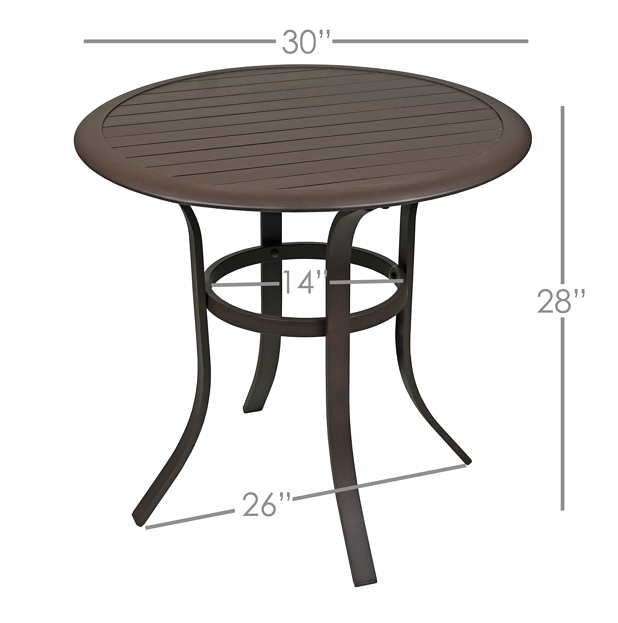 Round Outdoor Patio Bistro Table - 30