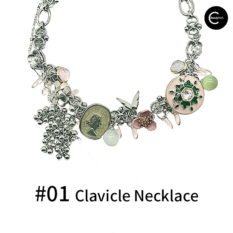 ALONEMOON Punk Butterfly Necklace for Women - Titanium Steel Choker with Spring Design - Perfect for Gothic Fashion, Rock Concerts & Alternative Style Outfits