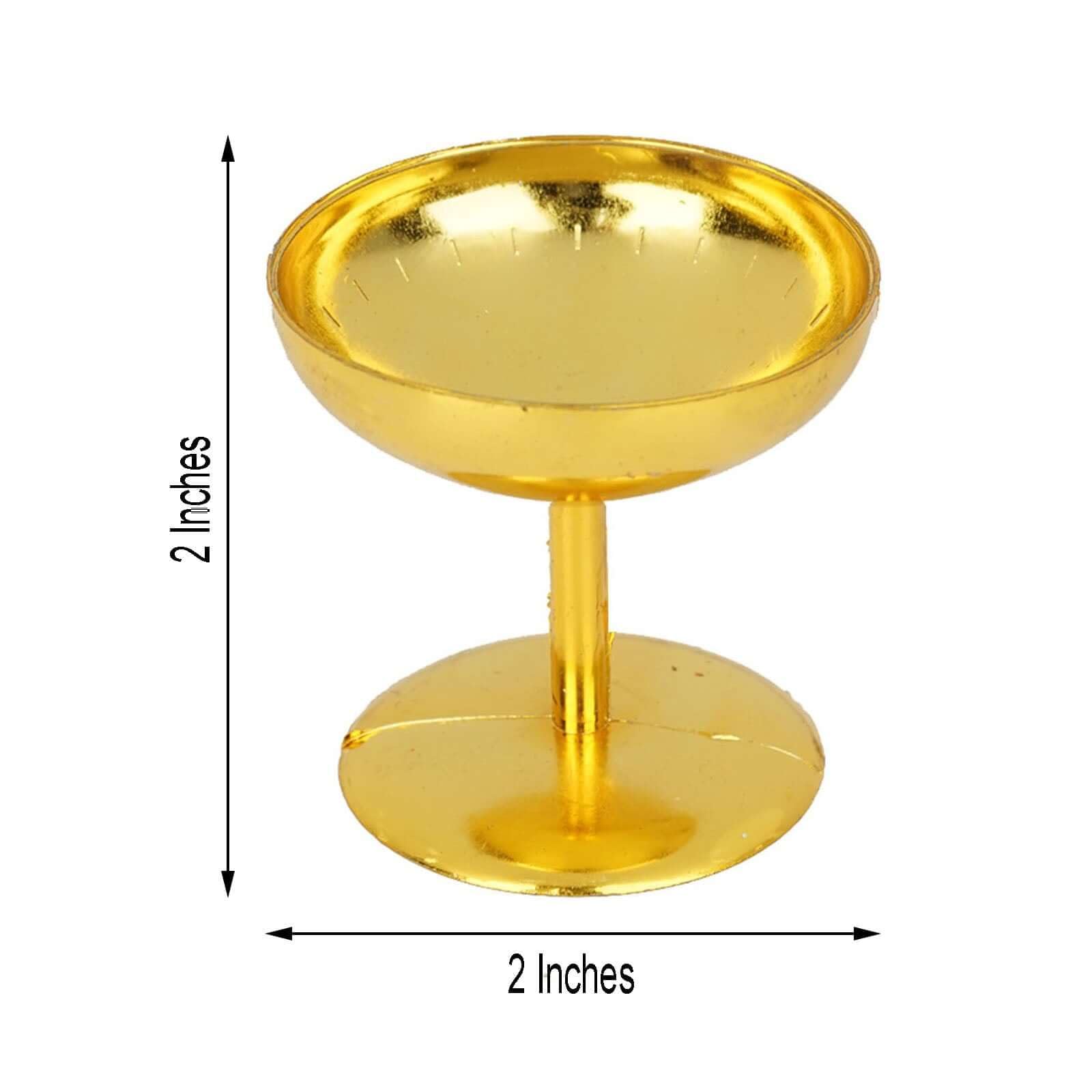 Efavormart 12 Pack 2 Inch Gold Party Favor Dessert Cups - Elegant Wedding Candy Dishes for Treats & Snacks | Perfect for Bridal Showers, Birthday Parties & Special Events