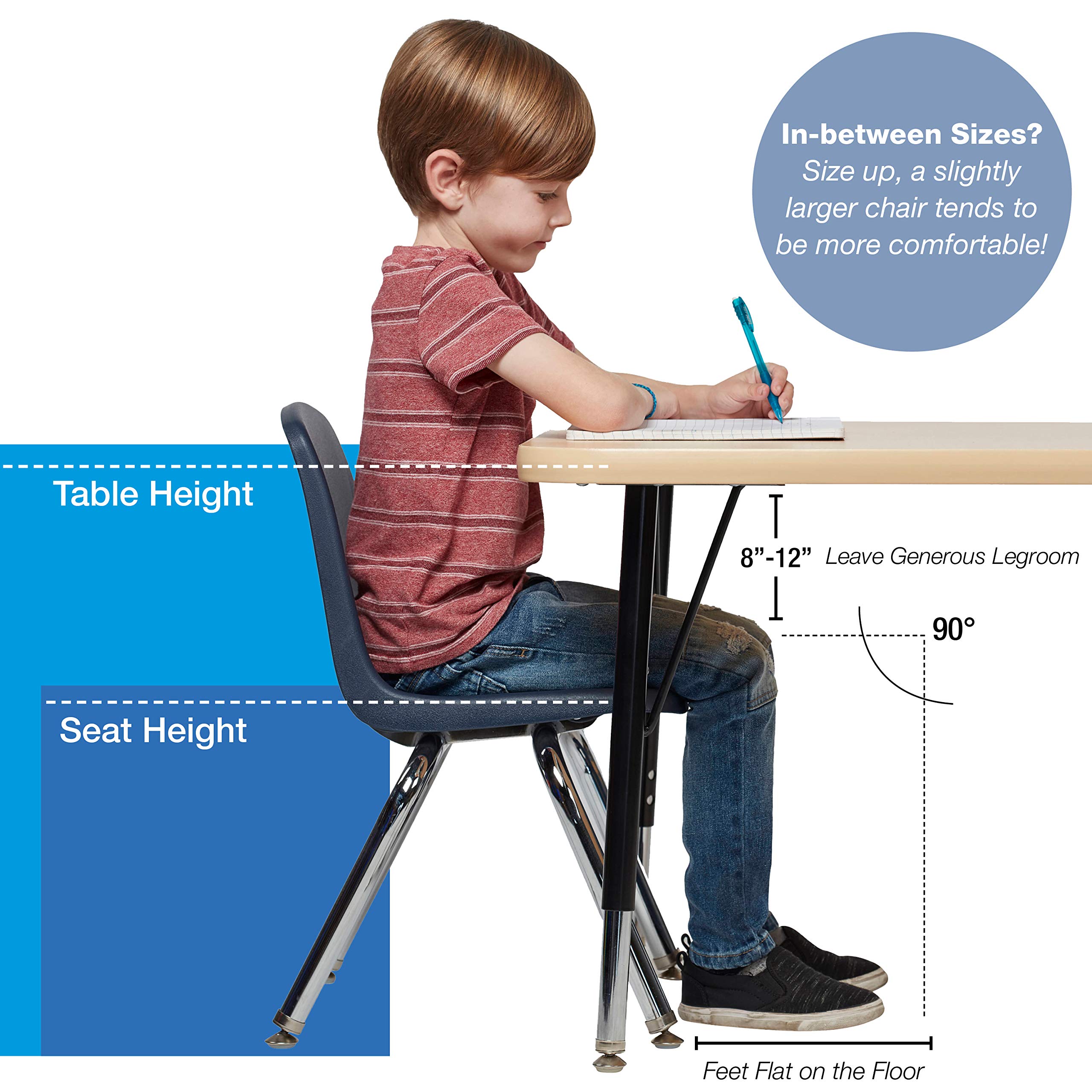 Adjustable Student Activity Tables & Chairs Set for Classroom - 30x18