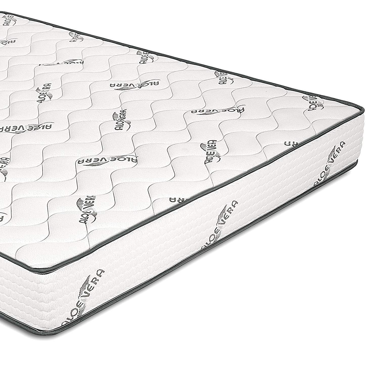 EVERGREENWEB - 20cm Aloe Vera Memory Foam Mattress 160x190cm, Eco-Friendly Breathable Fabric, Hypoallergenic with Free Pillows - Perfect for Bed Frames & All Sleeping Needs
