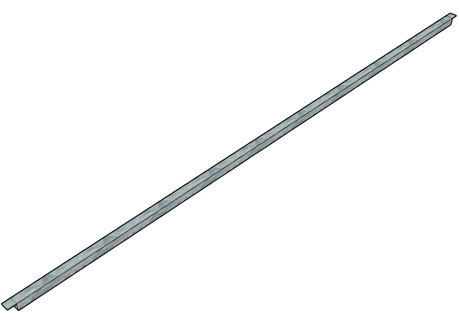 10ft Galvanized Steel Roof Truss Purlin - Heavy Duty for Livestock Stall Panels, Barn Construction & Agricultural Building Projects