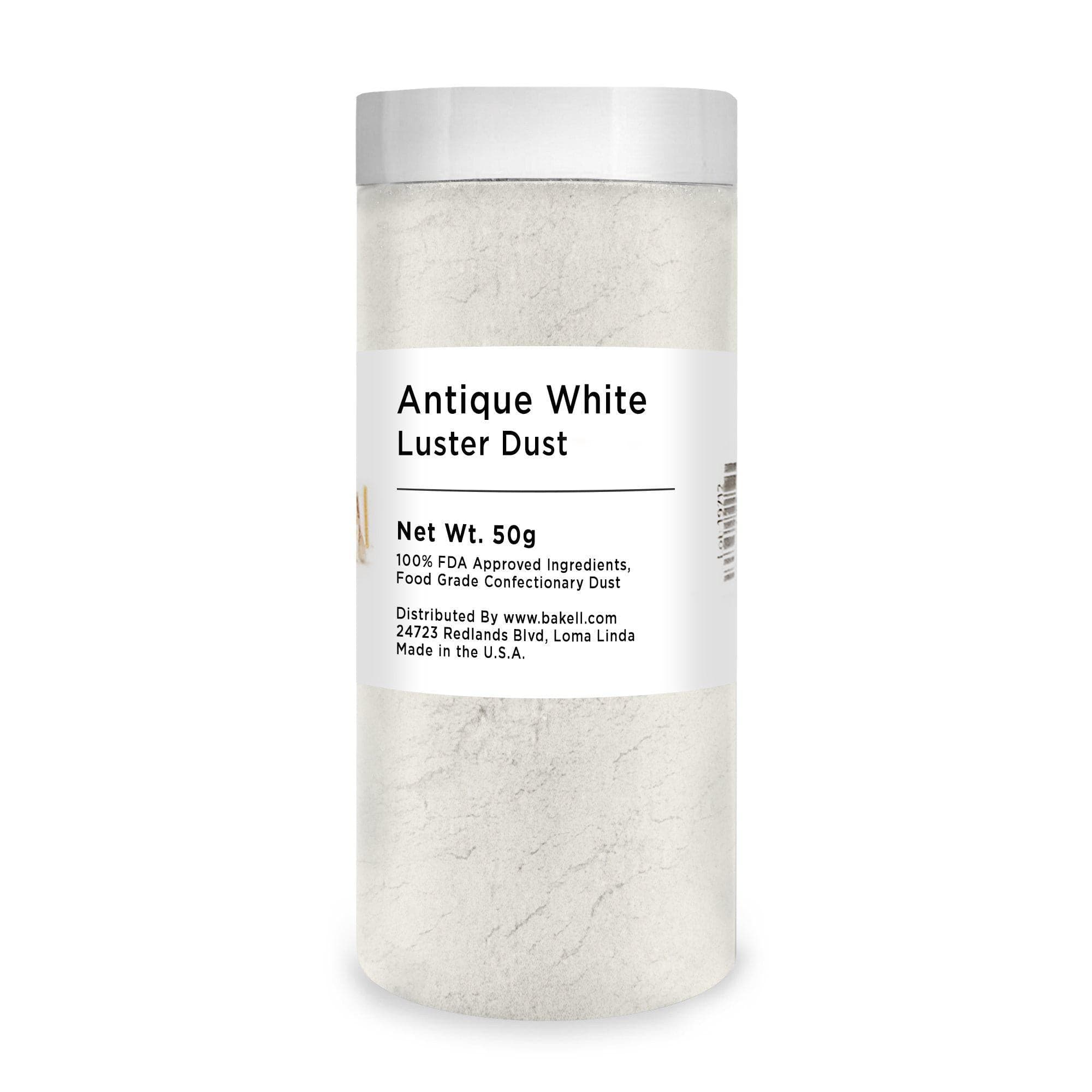 Antique White Luster Dust Edible for Cake Decorating - Premium Food-Grade Pearl Dust for Cookies, Cupcakes & Fondant - Perfect for Wedding Cakes, Birthday Desserts & Baking Projects