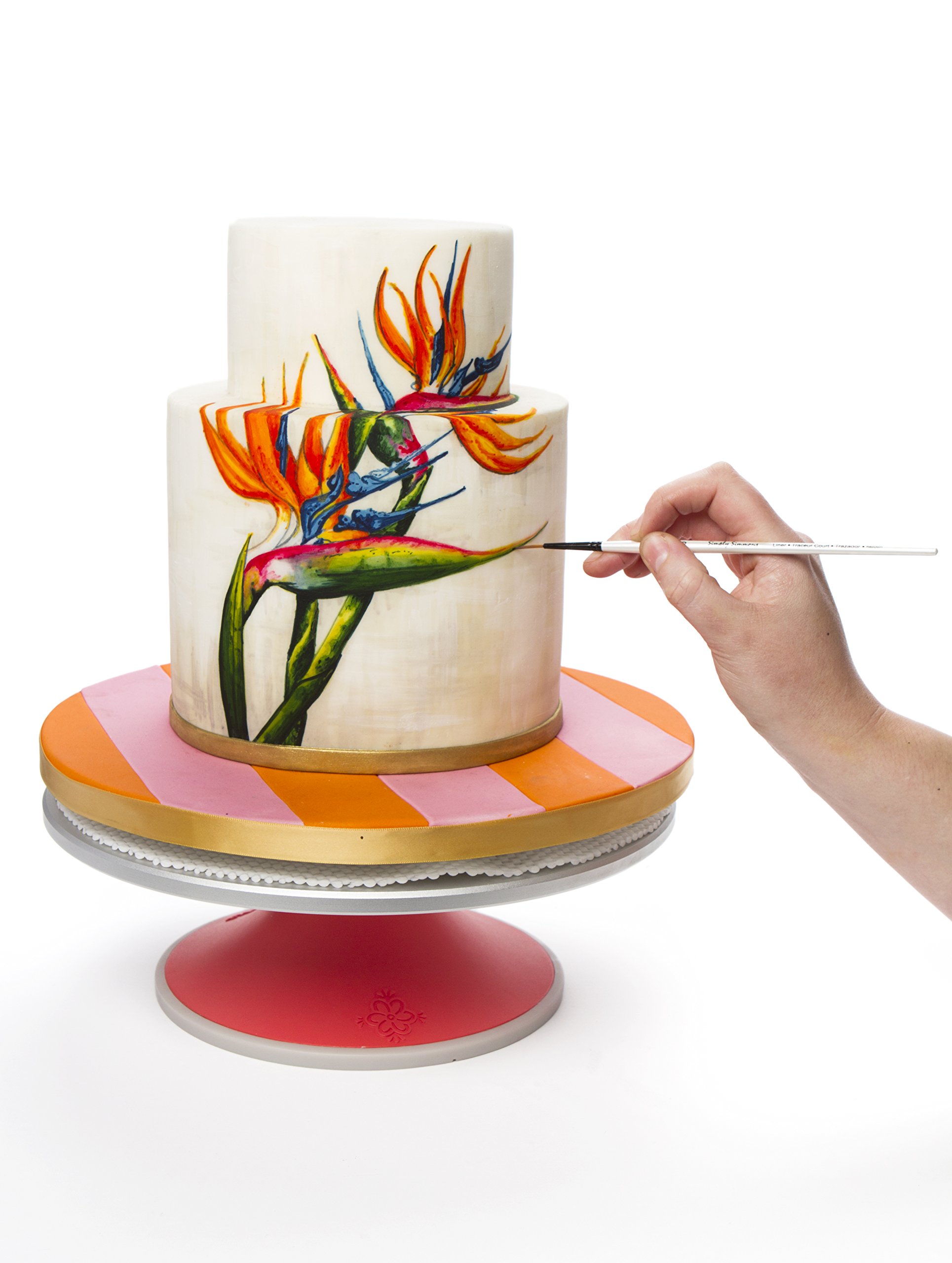 Professional Cake Turntable Stand for Baking & Decorating - 360° Rotating with Brake/Stop Function - Perfect for Cake Artists, Home Bakers & DIY Dessert Decorating