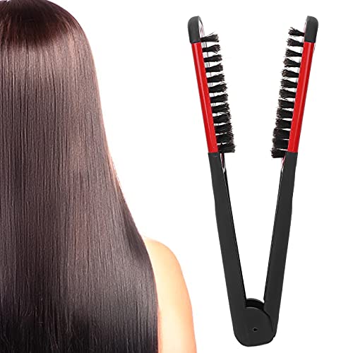 Double Sided Hair Brush for Straightening & Anti-Frizz - Red | Salon & Home Styling