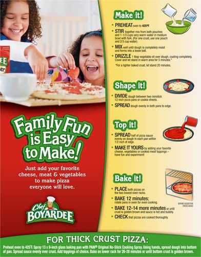 Chef Boyardee Cheese Pizza Maker Kit - 31.85 oz | Easy Homemade Pizza Maker for Kids & Family | Perfect for Birthday Parties, Sleepovers & Family Cooking Nights