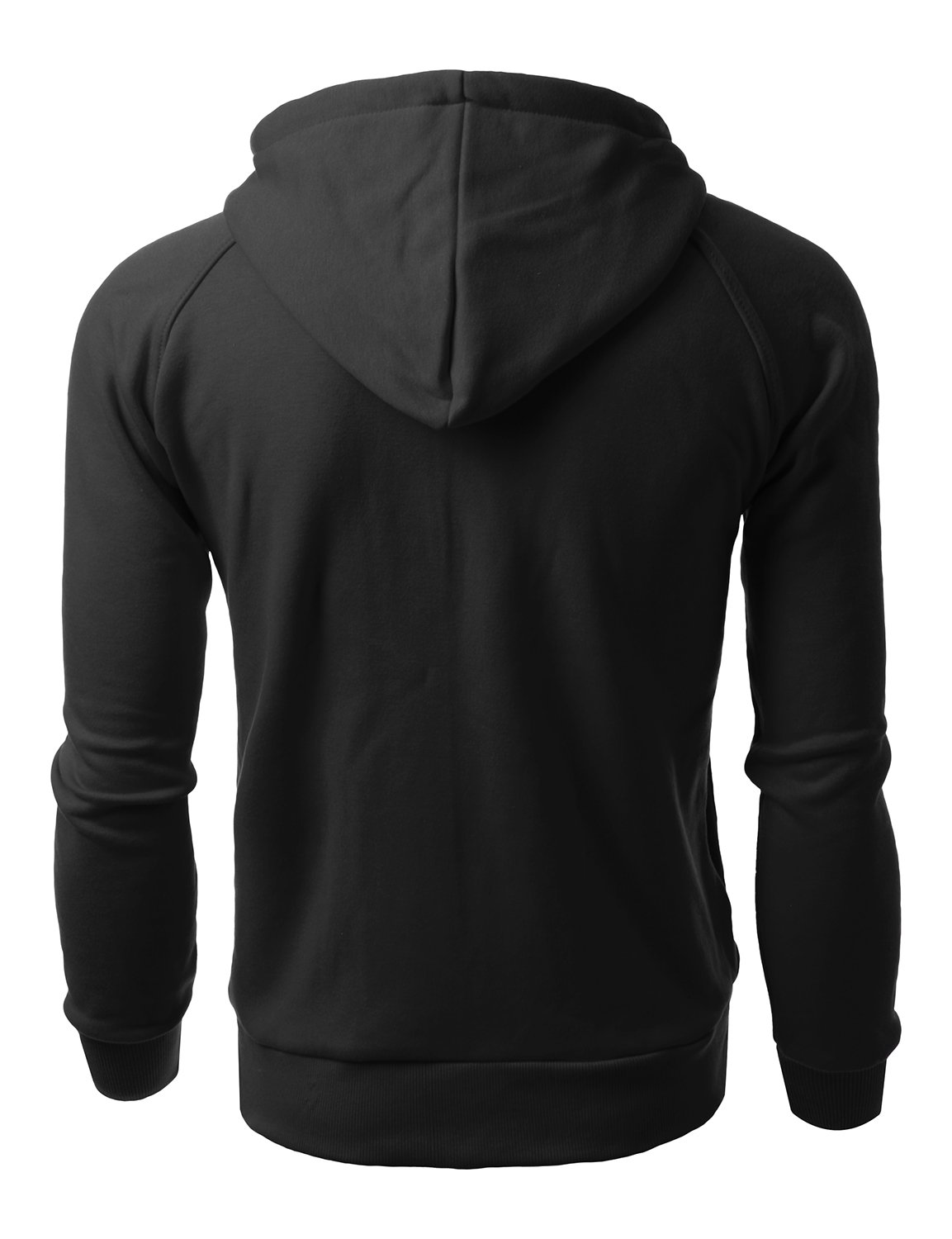 Men's Basic Long Sleeve Zip Up Hoodie - Soft Cotton Pullover with Front Pockets (Multiple Colors) | Perfect for Casual Wear, Gym & Outdoor Activities