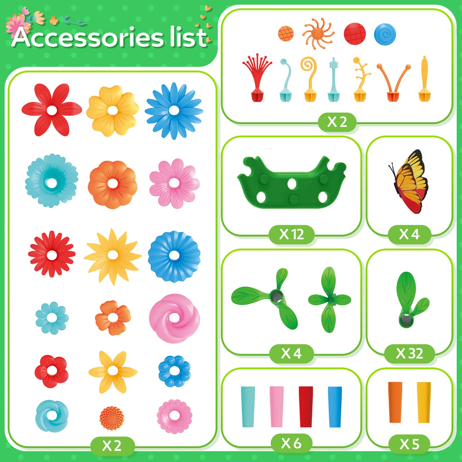 YEEBAY STEM Flower Garden Building Blocks - 148 PCS Educational Stacking Toys for Kids Ages 3-7, Gardening Pretend Play Set for Preschool Learning & Fine Motor Skills Development - Perfect for Indoor Creative Play & Early Childhood Education