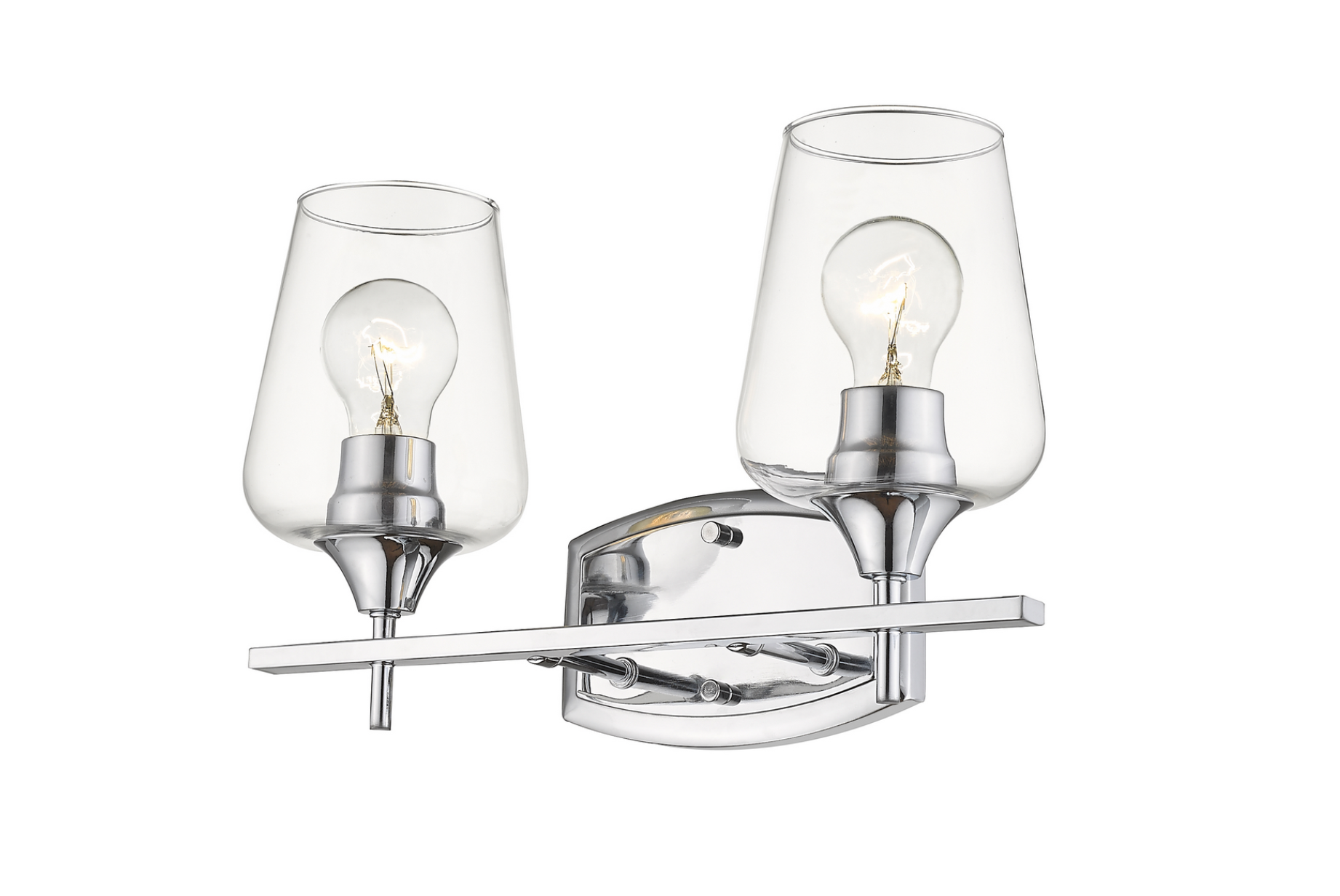 Julia Chrome Vanity Light - Modern Bathroom Vanity Lighting with 3 Lights, Polished Chrome Finish - Perfect for Bathroom, Dressing Room & Makeup Area