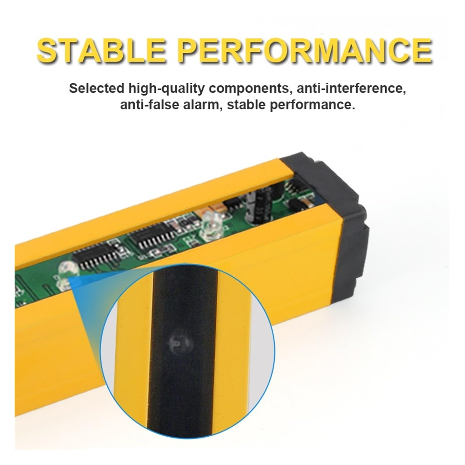 CAARLA Safety Light Curtain Sensor - 4-42 Beam Photoelectric Switch with 10mm Resolution | 3/5/10M Protection Range | NPN/PNP Universal (APS30-1010, 3m Distance) | Ideal for Industrial Machinery Safety & Automated Production Lines
