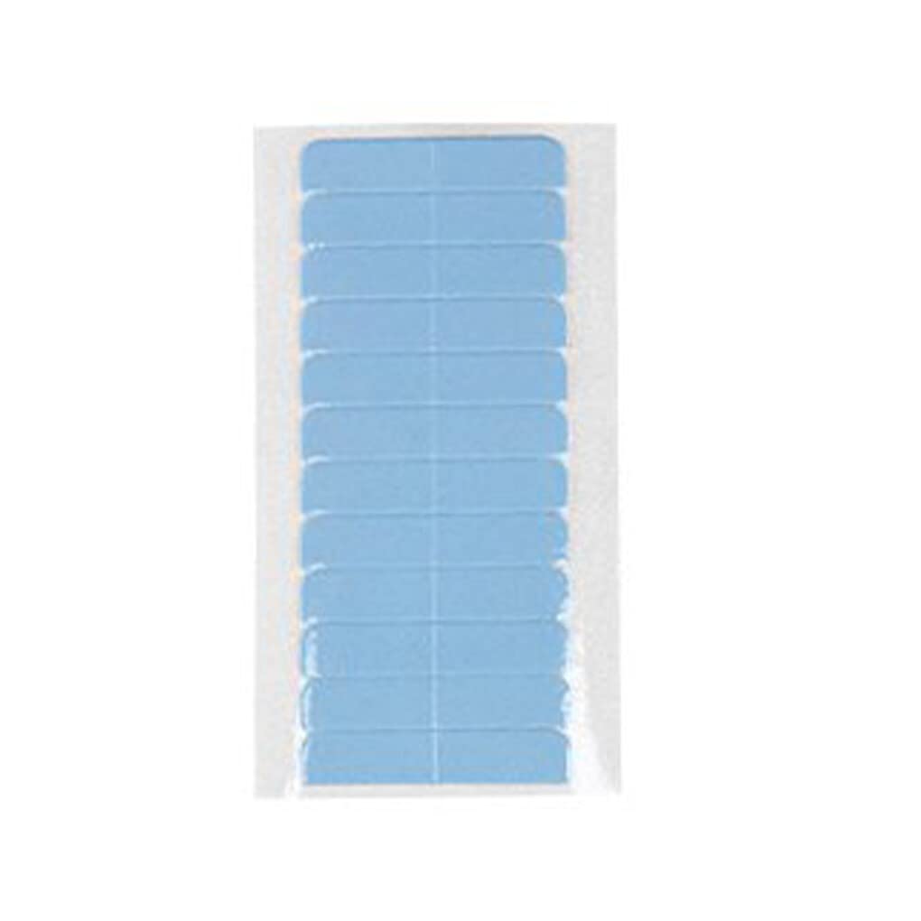 FIOERDTUIE 12-Piece Pre-Cut Hair Extension Tapes - Strong Hold, Soluble Adhesive for Lace Front Wigs & Hair Extensions (Blue, 0.8x4cm) - Perfect for Styling, Beauty Salons & Daily Use