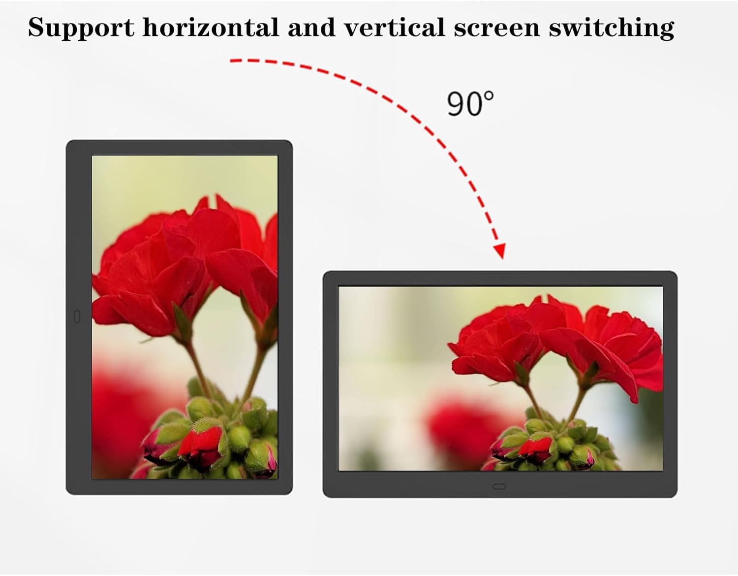24-inch 27-inch 32-inch Digital Photo Frame with Motion Sensor - IPS HD Touchscreen Display, Wall Mountable, Remote Control - Perfect for Home, Office & Gift Giving (White, 24-inch)