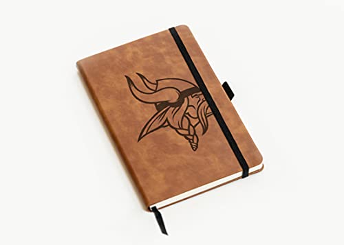 Minnesota Vikings Brown Laser Engraved Small Notepad Journal - 8.25