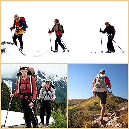 Premium Nordic Walking Trekking Poles - Adjustable Antishock Quick-Lock Telescopic Hiking Sticks for Men & Women | Ultralight Collapsible Design for Hiking, Camping, Backpacking & Outdoor Adventures | Perfect for Trail Walking, Mountain Climbing & Fitness Training