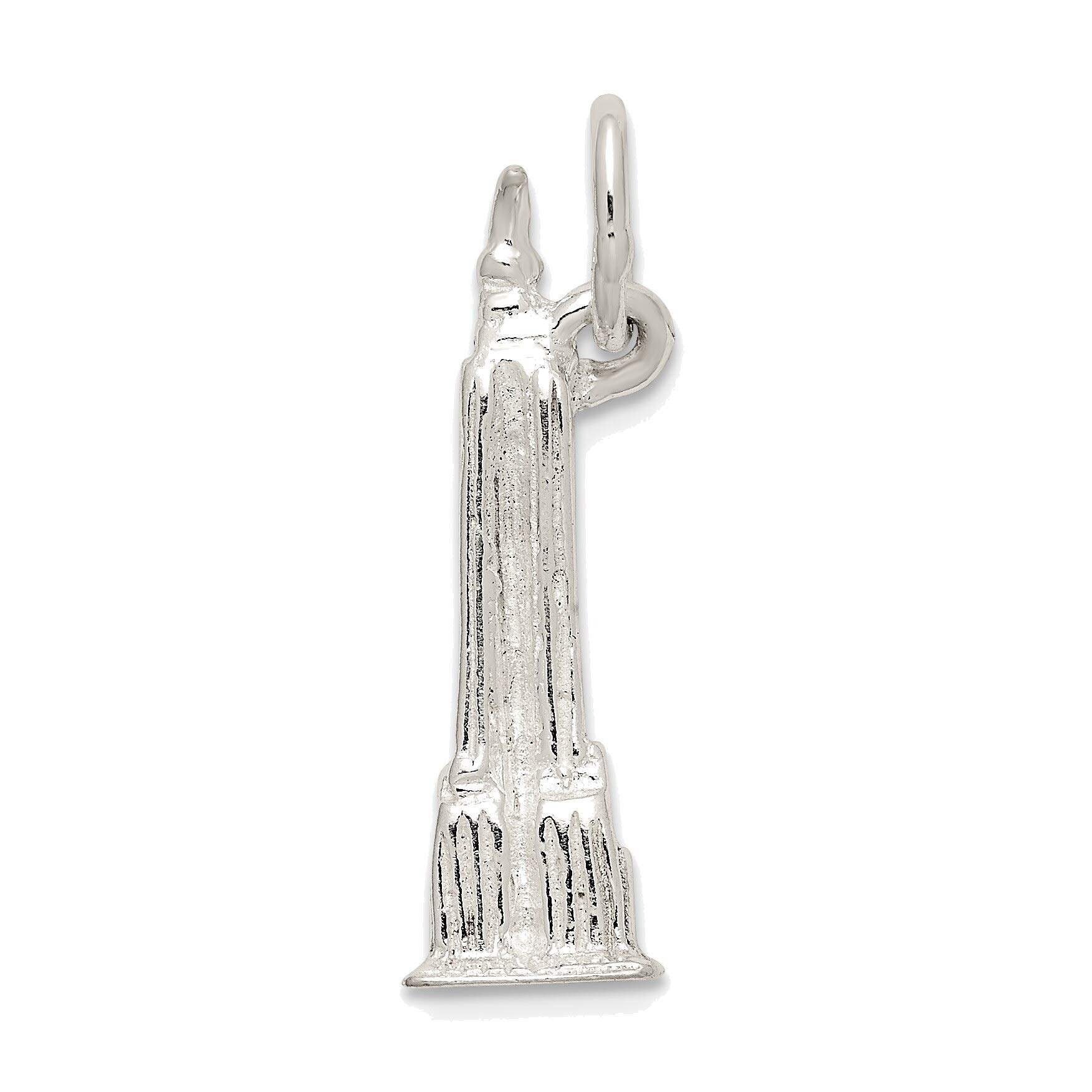 Bonyak Sterling Silver Empire State Building Charm Pendant - Elegant NYC Skyline Jewelry for Women, Gift for Travel Lovers & New York Souvenir