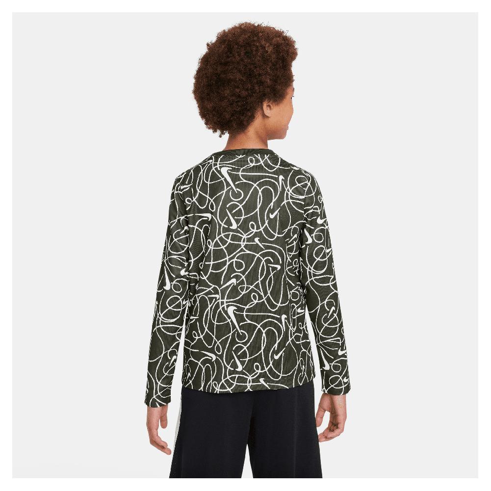 Boys' Dri-FIT Moisture-Wicking Long Sleeve Training Shirt - Breathable Quick-Dry Performance Top for Running, Gym & Sports