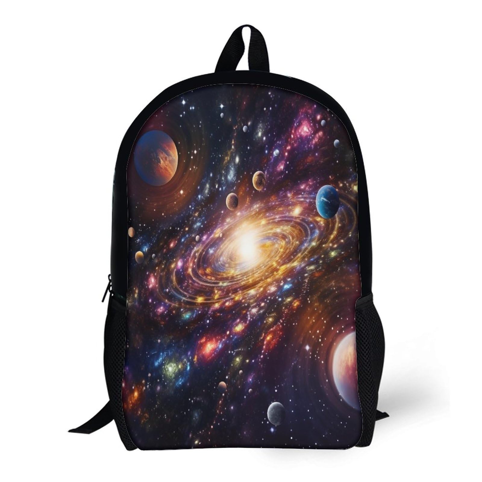 NoveAurora Galaxy 3D Printed Kids Backpack - 17 Inch Large Capacity School Bookbag for Boys & Girls, Durable Travel Rucksack for School, College, Hiking & Daily Use