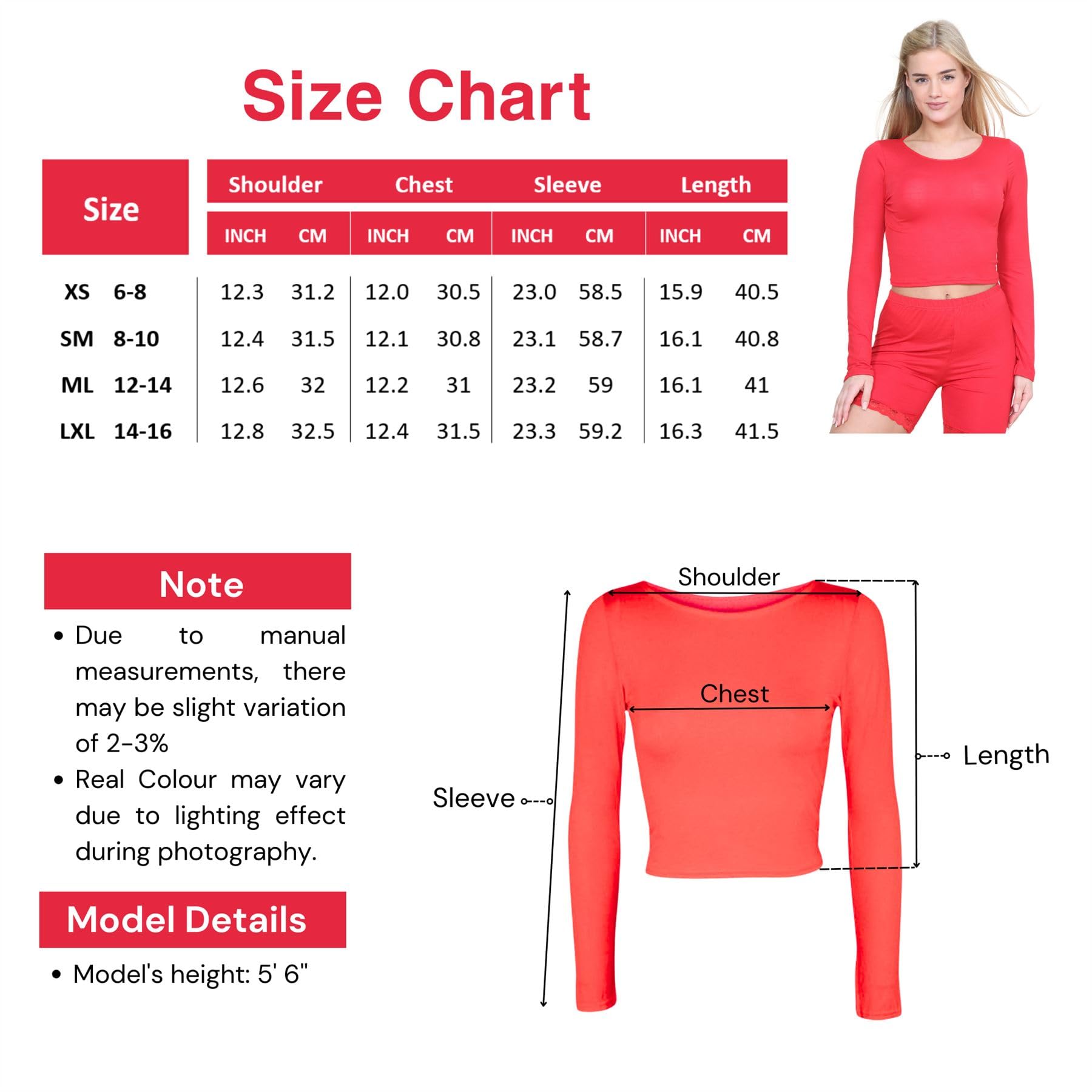 Janisramone® Women's Crop Tops - Soft & Stretchy Long Sleeve Crew Neck Shirts for Casual Wear, Gym, or Night Out | Trendy Fashion Tops for Women