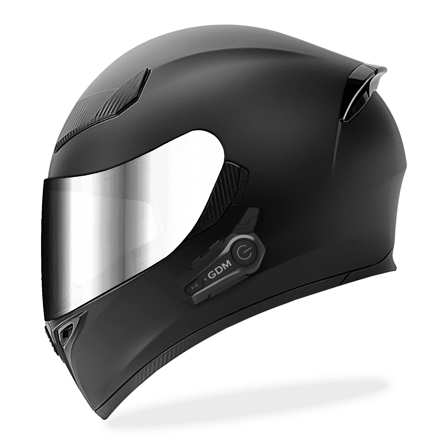 GDM Ghost Motorcycle Helmet Bluetooth Intercom with HyperSonic Technology - Wireless Communication for Riders, Perfect for Group Riding & GPS Navigation