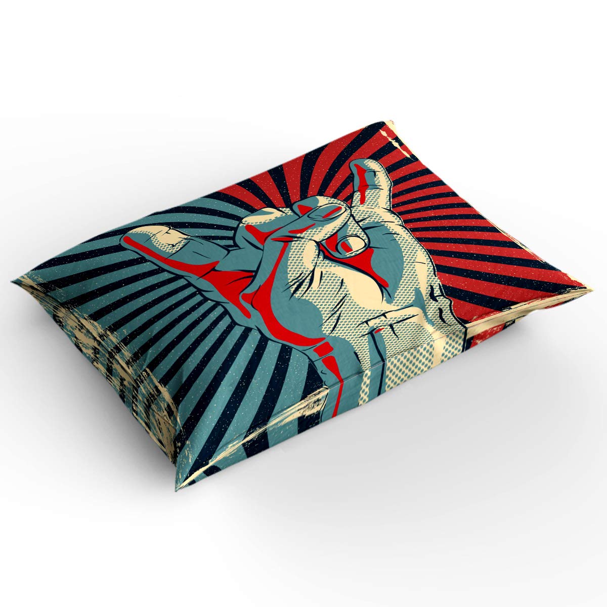 Rock N Roll Music Themed 4-Piece Queen Size Duvet Cover Set - Soft Bedding Collection with Duvet Cover, Flat Sheet & Pillowcases for Kids, Teens & Adults | Perfect for Music Lovers' Bedrooms, Dorm Rooms & Gift Giving