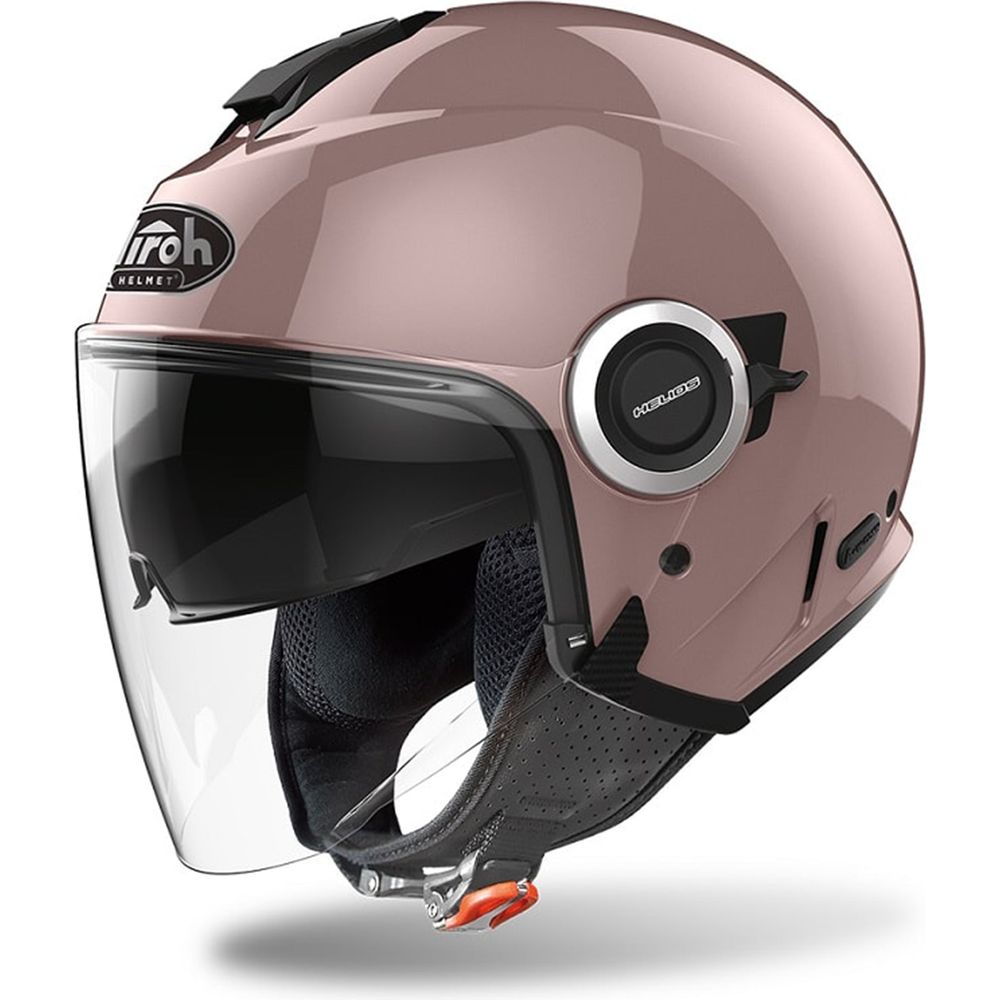 Airoh Helios Urban Jet Motorcycle Helmet - Metallic Rose | Lightweight & Comfortable for City Riding & Commuting