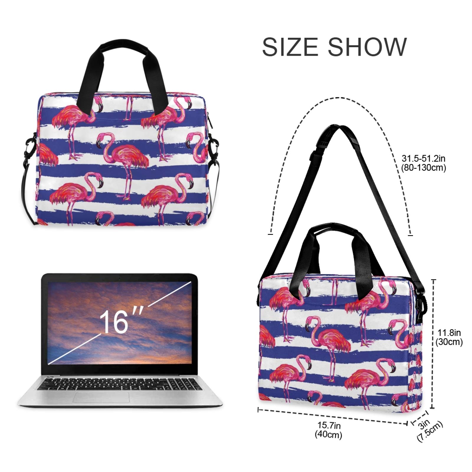 Premium Laptop Bag for 13-15.6 Inch Laptops - Lightweight Computer Carrying Case with Stylish Pattern, Perfect for Work, School & Travel
