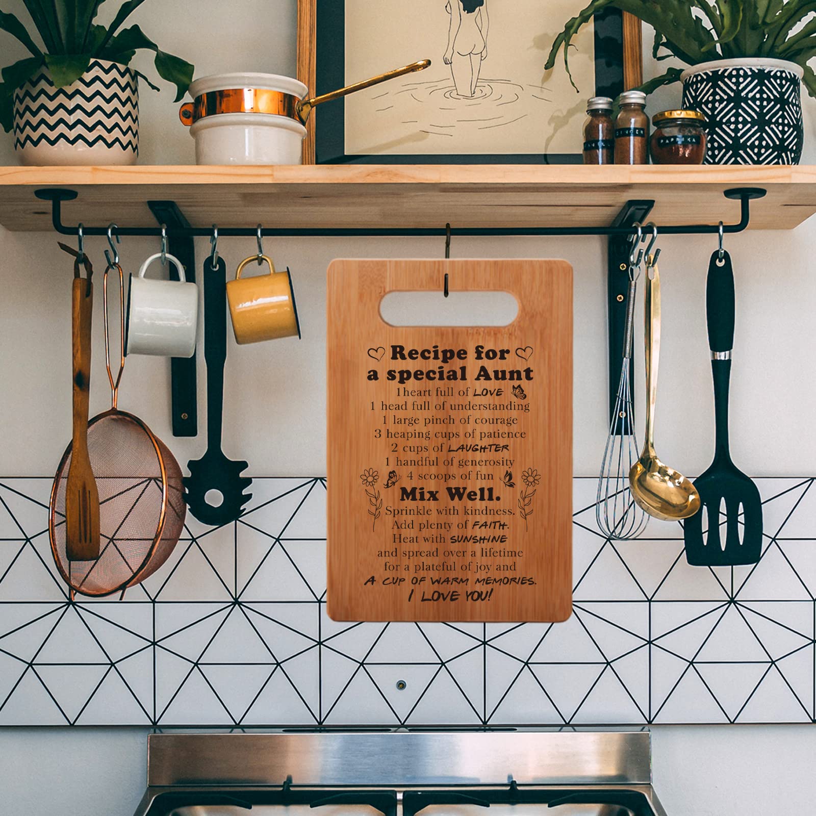 Best Gifts for Aunt - Personalized Recipe Cutting Board 7