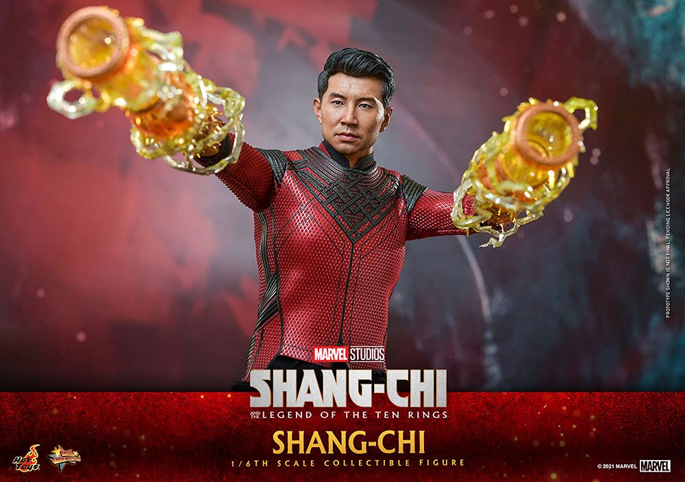 Hot Toys 1:6 Scale Shang-Chi Action Figure - Shang-Chi and The Legend of The Ten Rings Collectible Doll with Red Outfit | Perfect for Marvel Fans, Display & Gift Giving