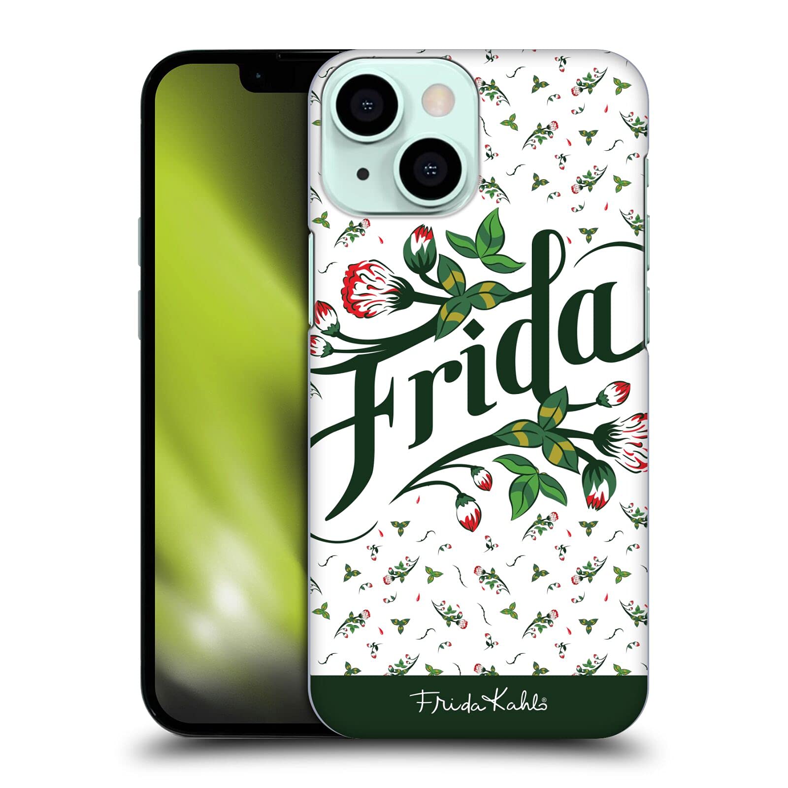 Frida Kahlo Floral iPhone 13 Mini Case - Officially Licensed Hard Back Cover by Head Case Designs | Perfect Gift for Art Lovers & Phone Protection