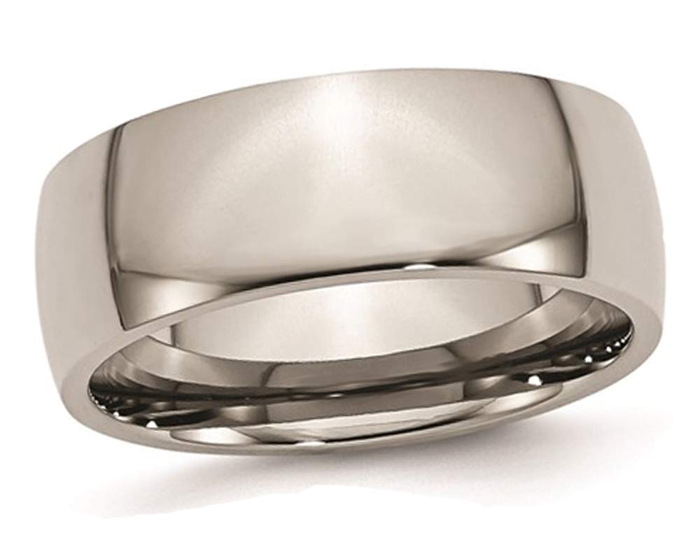 8mm Comfort Fit Titanium Wedding Band Ring for Men - Durable & Hypoallergenic - Perfect for Everyday Wear, Anniversaries & Special Occasions