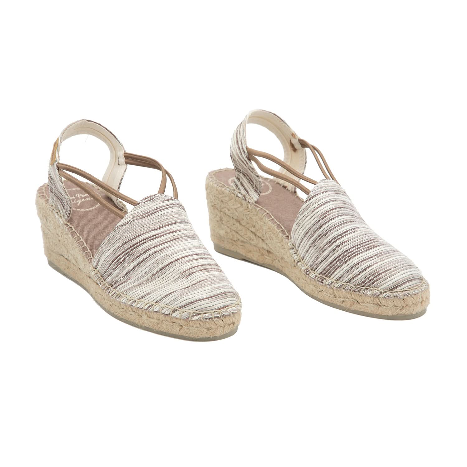 Women's Textile Wedge Espadrille Shoes - Tania ZR Comfortable Summer Sandals for Beach, Vacation & Casual Outings
