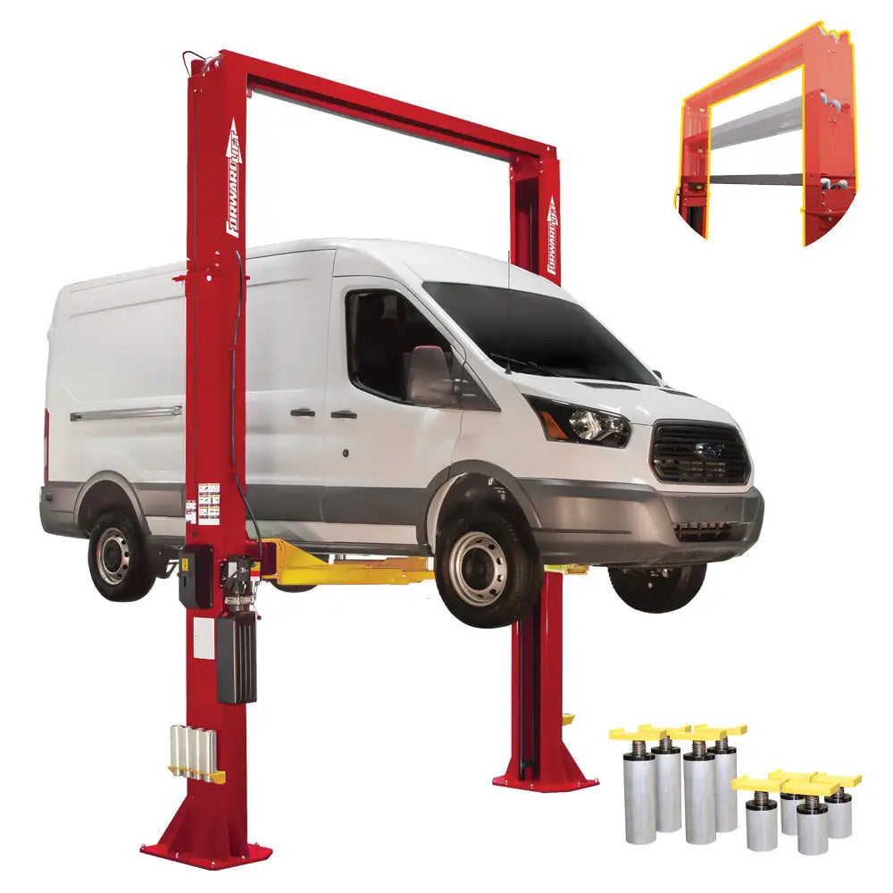 Forward DP15 15K Heavy Duty Two Post Lift - Professional Auto Repair Shop Car Hoist for Trucks & SUVs - Perfect for Vehicle Maintenance, Tire Changes & Brake Services