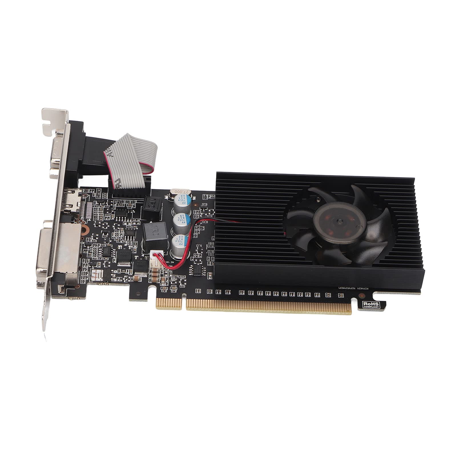 GT610 2GB DDR3 64bit 1000MHz Low Profile Graphics Card - HDMI/VGA/DVI Outputs, Plug & Play - Ideal for Home Office, Media PCs & Light Gaming