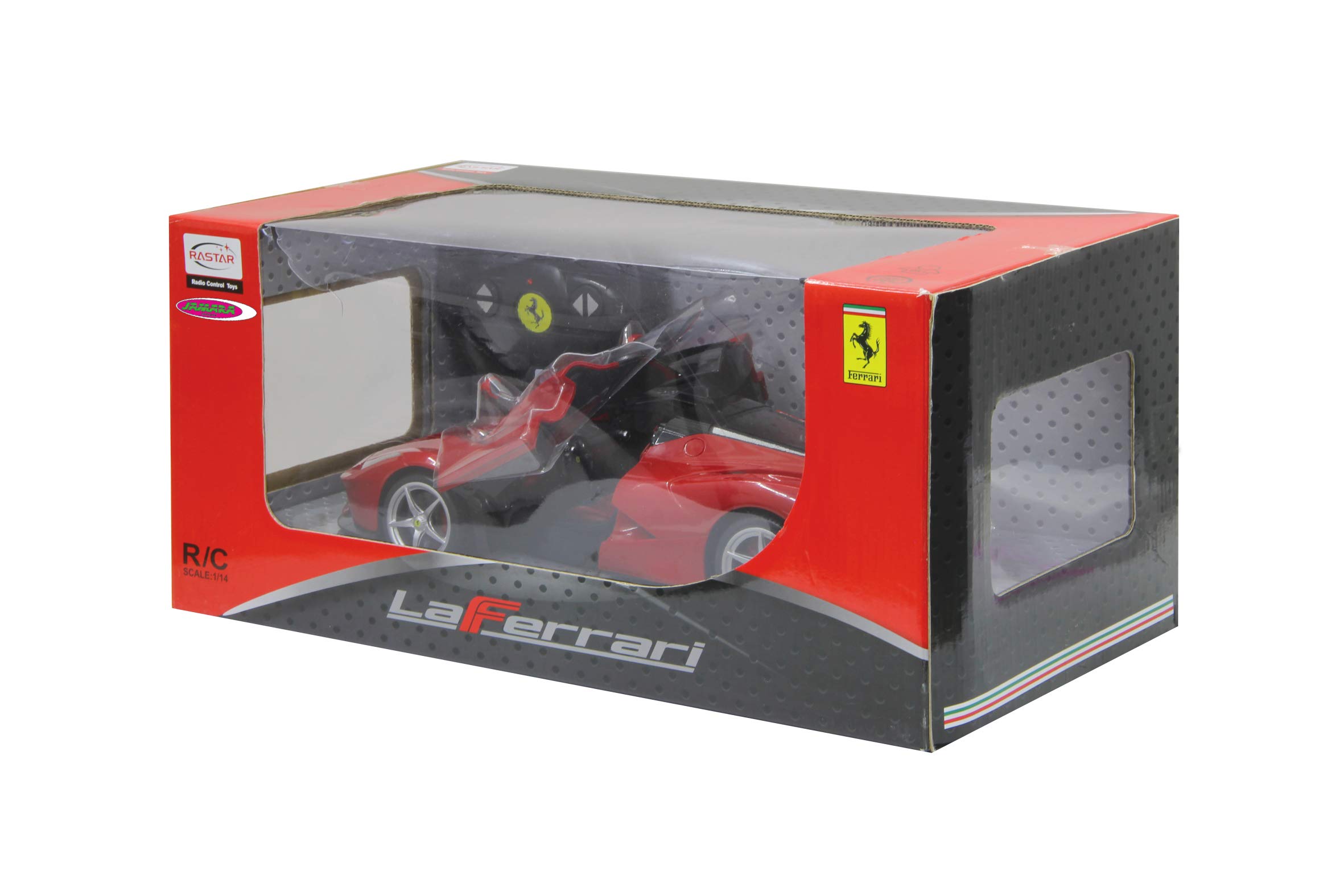 Jamara 404130 1:14 Scale Red Ferrari LaFerrari Deluxe RC Car - 40 MHz Remote Control, Collectible Model Vehicle for Kids & Adults - Perfect for Racing, Display & Gift Giving