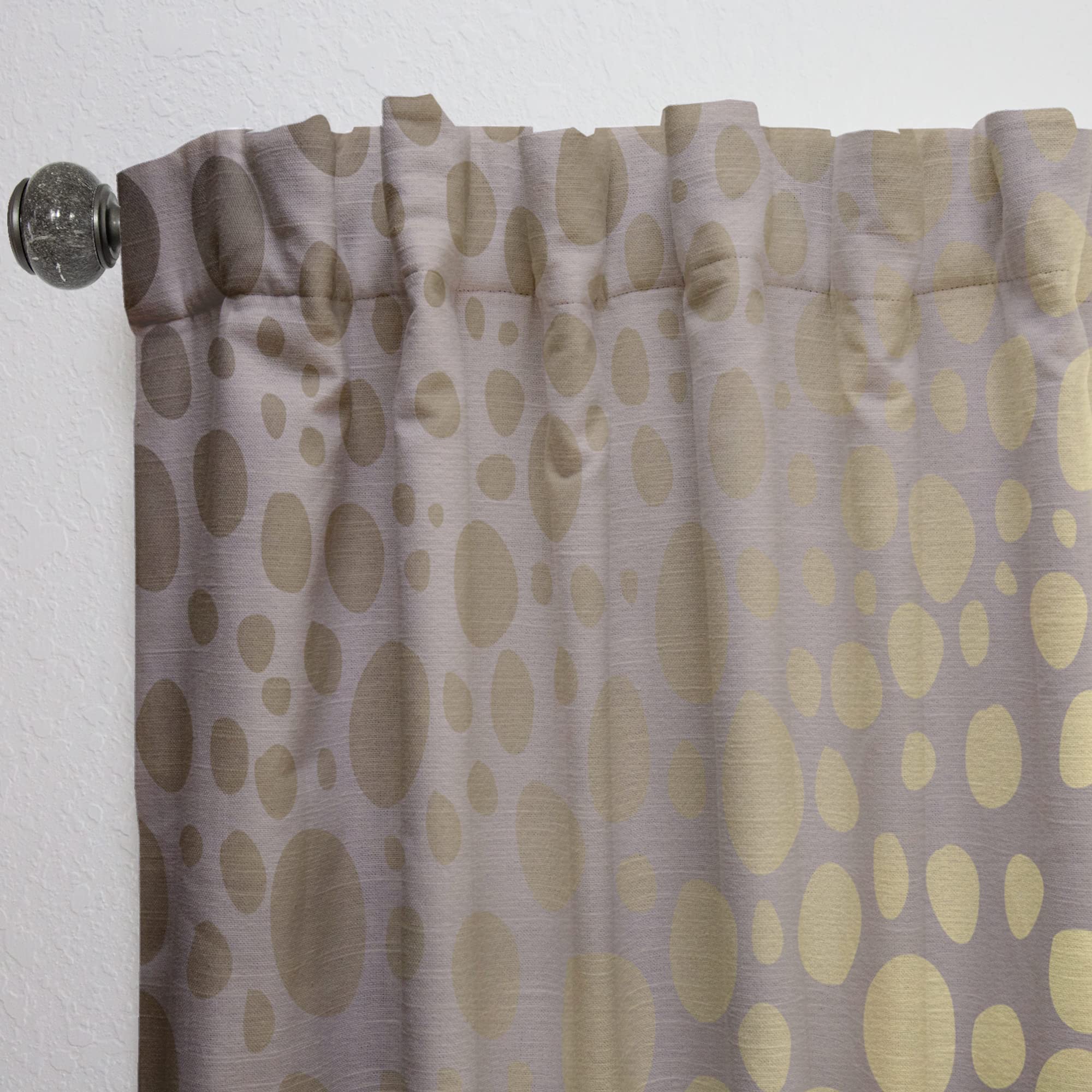 DesignQ Golden Marble Thermal Insulated Curtains - Single Panel 52x95 Inch - Elegant Drapes for Bedroom & Living Room - Perfect for Home Decor, Light Blocking & Energy Saving