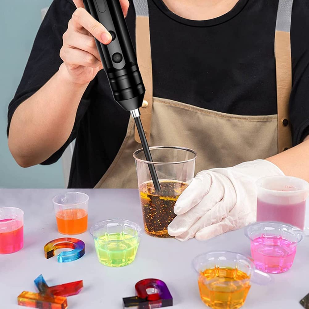 PLEASANT Electric Resin Mixer - Professional Epoxy Resin Drill Set for Tumblers, Crafts & DIY Projects - Perfect for Resin Art, Jewelry Making & Woodworking