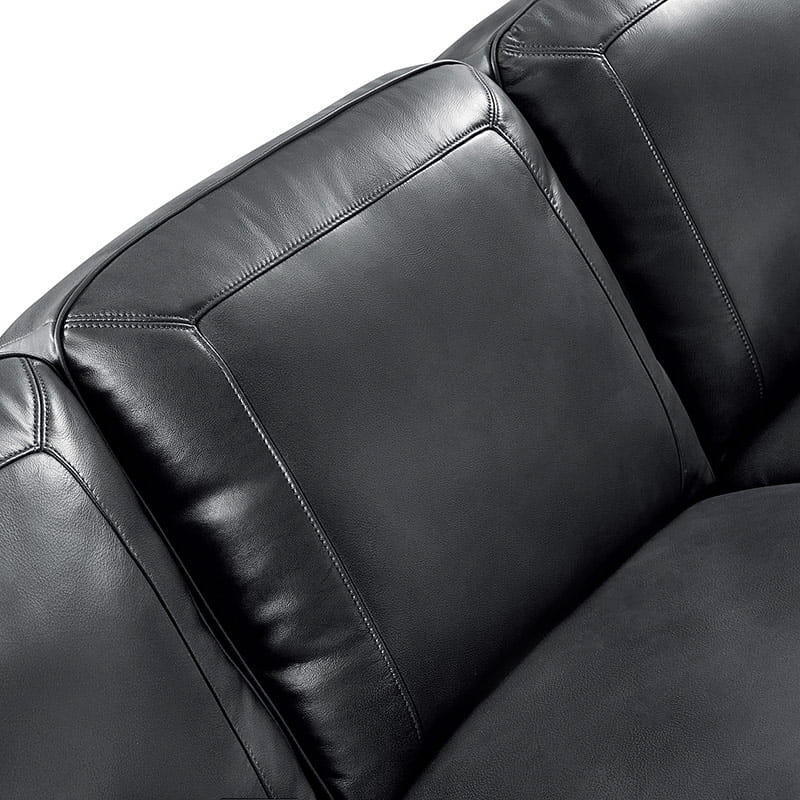 Premium Iliana Genuine Leather Sofa with Elegant Rolled Arms - Luxurious Living Room Furniture for Home & Office Decor