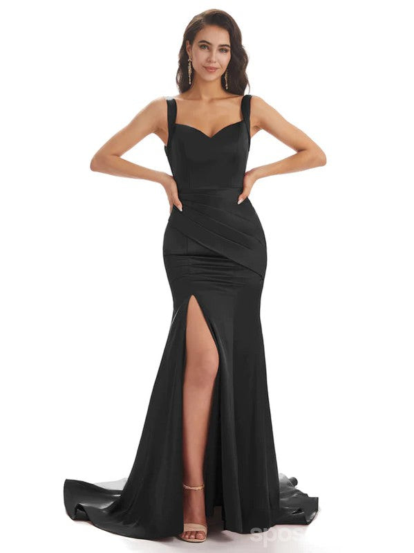 Elegant Mismatched Black Mermaid Maxi Long Bridesmaid Dresses for Weddings & Formal Parties - WG1884 | Perfect for Bridal Showers, Evening Galas, and Special Occasions