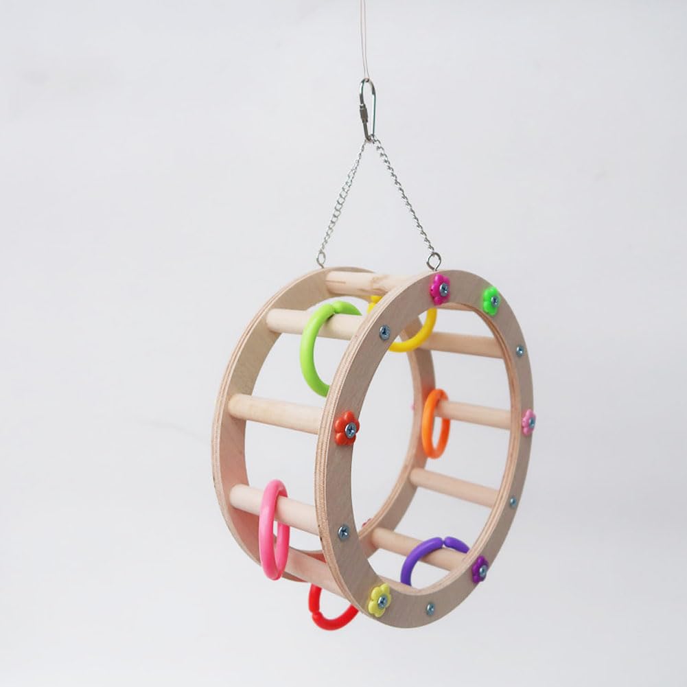 Leheybia 1PC Parrot Toy - Rotating Ferris Wheel Perch & Swing for Small Birds | Fun Exercise & Entertainment for Cockatiels, Lovebirds, Parakeets | Perfect for Cage Play & Mental Stimulation