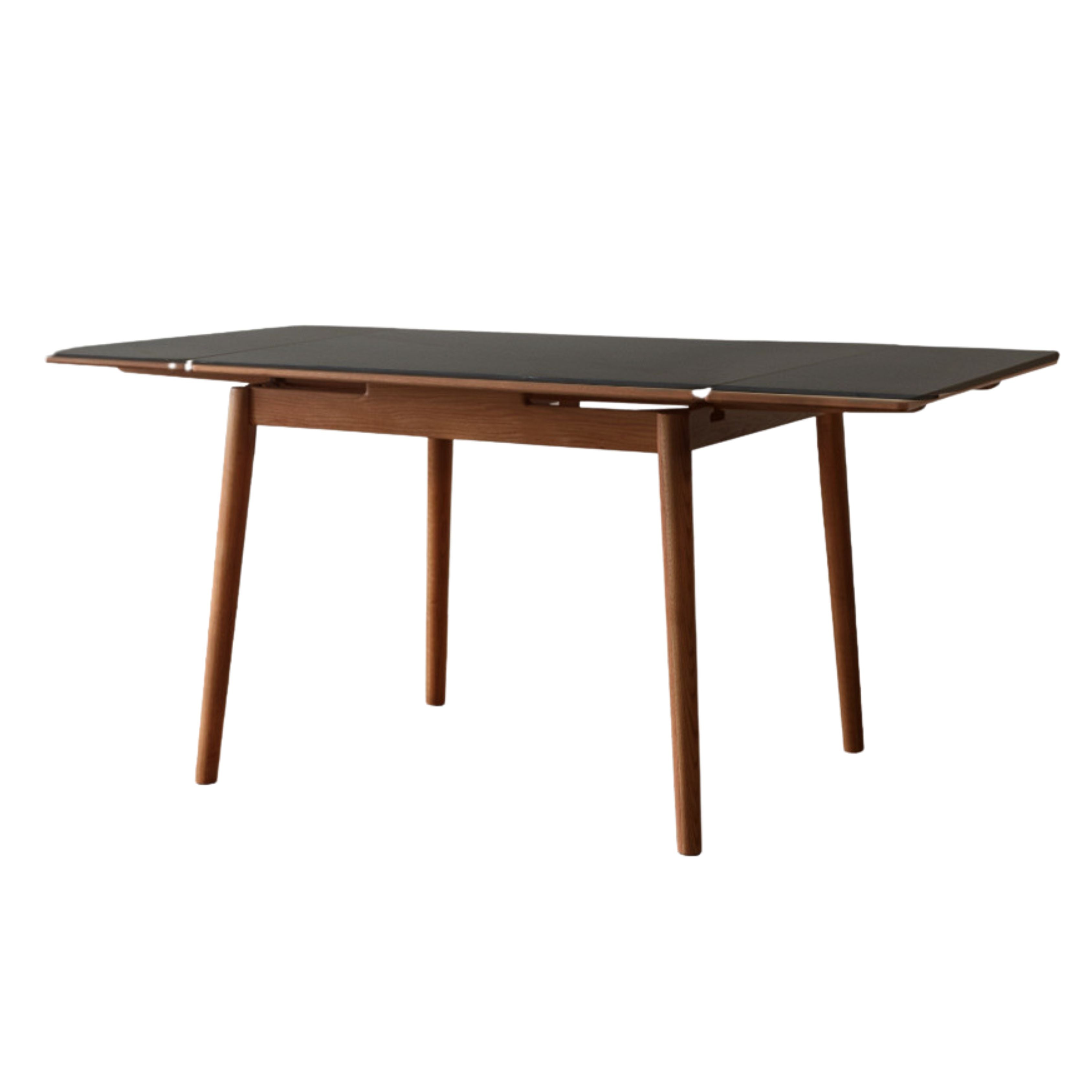 Solid Oak Wood Extendable Dining Table - Expandable Large Tabletop for Family Gatherings & Dinner Parties | Perfect for Small Spaces & Entertaining Guests