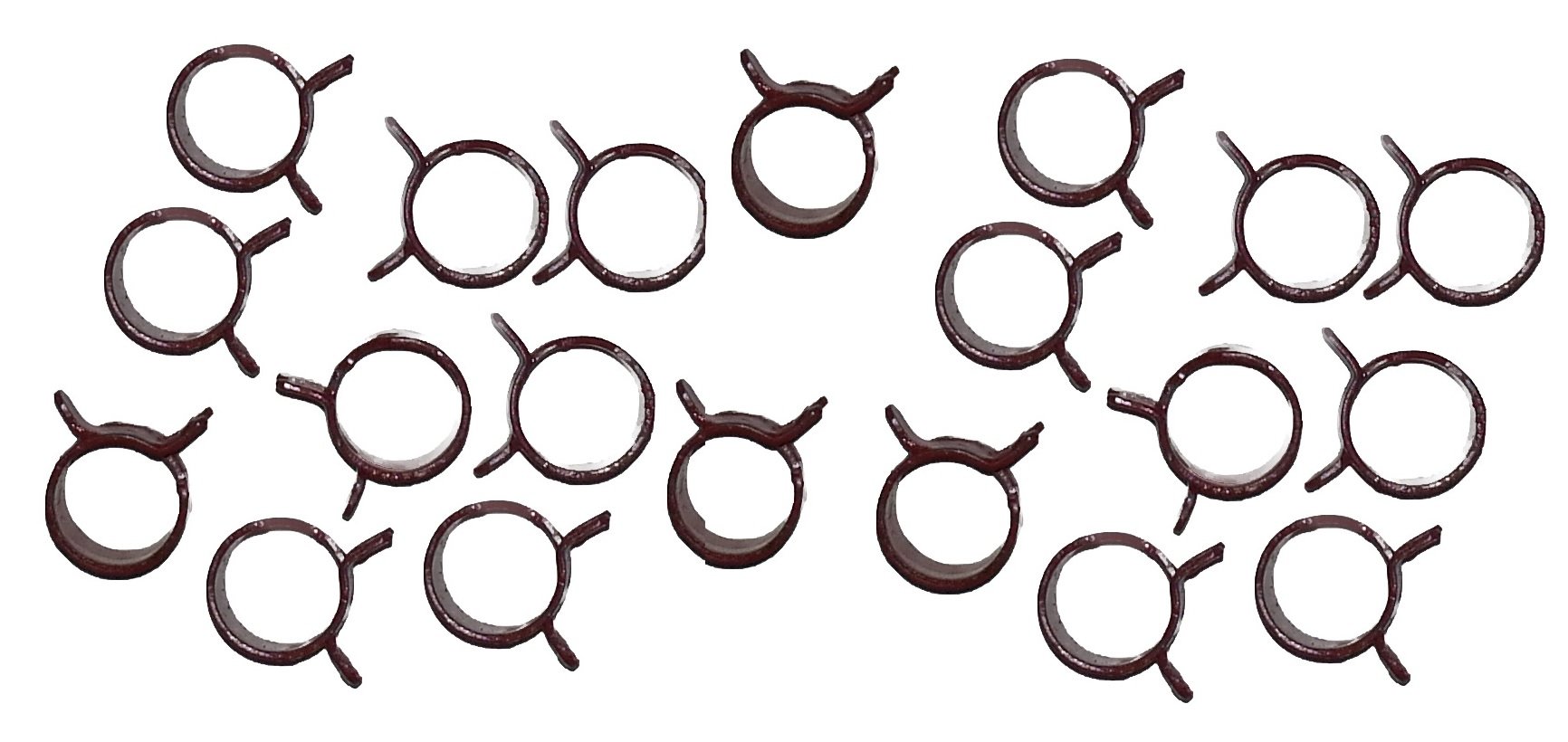 1/2 Inch Spring Action Hose Clamps - Heavy Duty Stainless Steel, 20 Pack (Red) - Perfect for Plumbing, Automotive, and DIY Projects